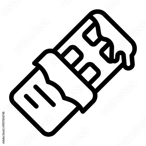 Melted chocolate Line Icon