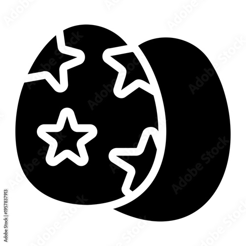 Star egg Solid icon