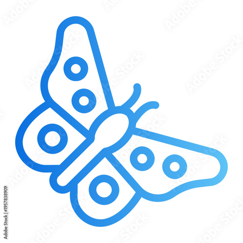 Butterfly Line Gradient Icon