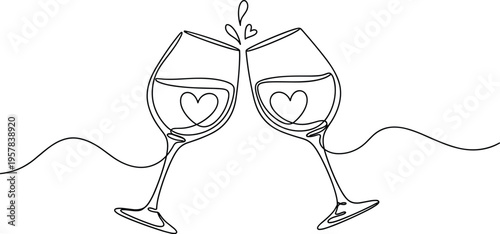 Minimalist one line drawing of a family walking together isolated on white background, vector illustration for parenthood, childhood, and kinship unity concept.