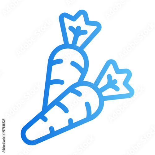 Carrot Line Gradient Icon