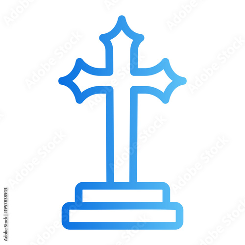 Cross Line Gradient Icon