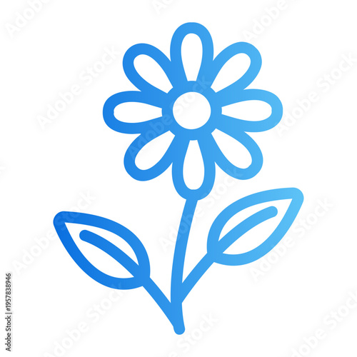 Daisy flower Line Gradient Icon