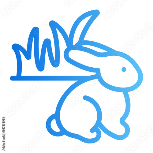Easter bunny Line Gradient Icon