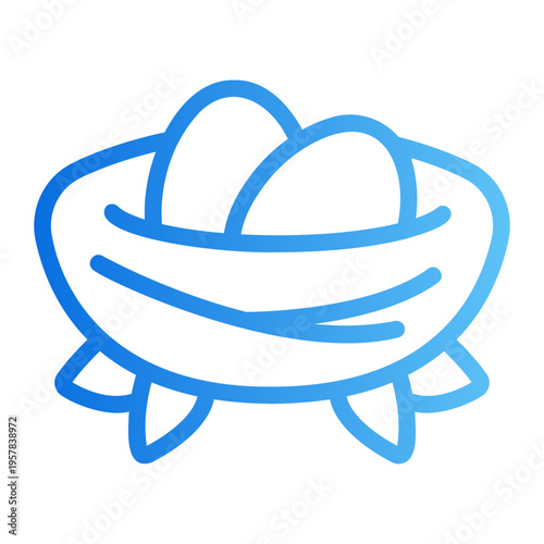 Egg nest Line Gradient Icon