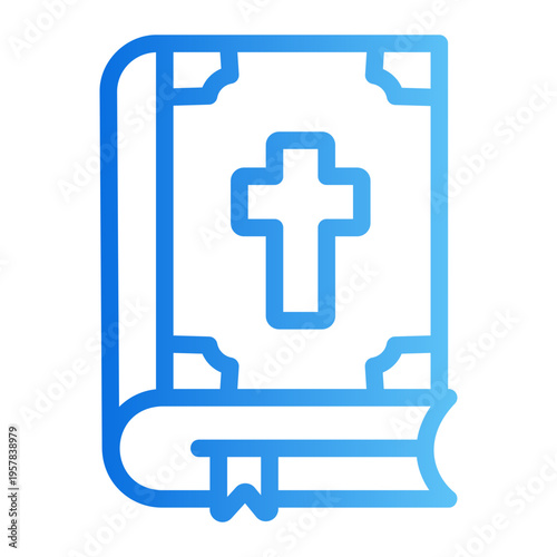 Holy book Line Gradient Icon