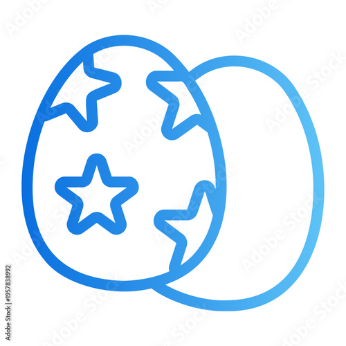Star egg Line Gradient Icon