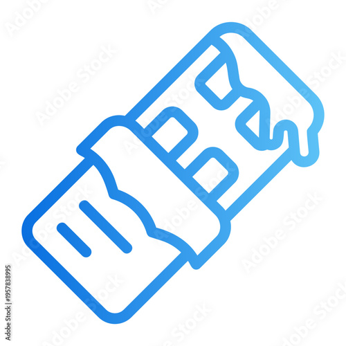 Melted chocolate Line Gradient Icon