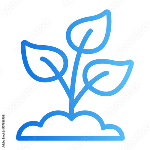 Plant sprout Line Gradient Icon