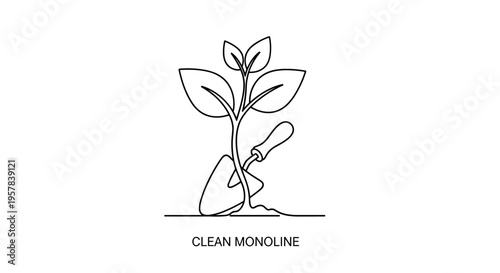 Clean Monoline Sprout With Trowel