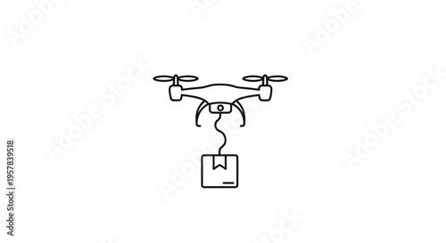 Drone Delivering Package Icon