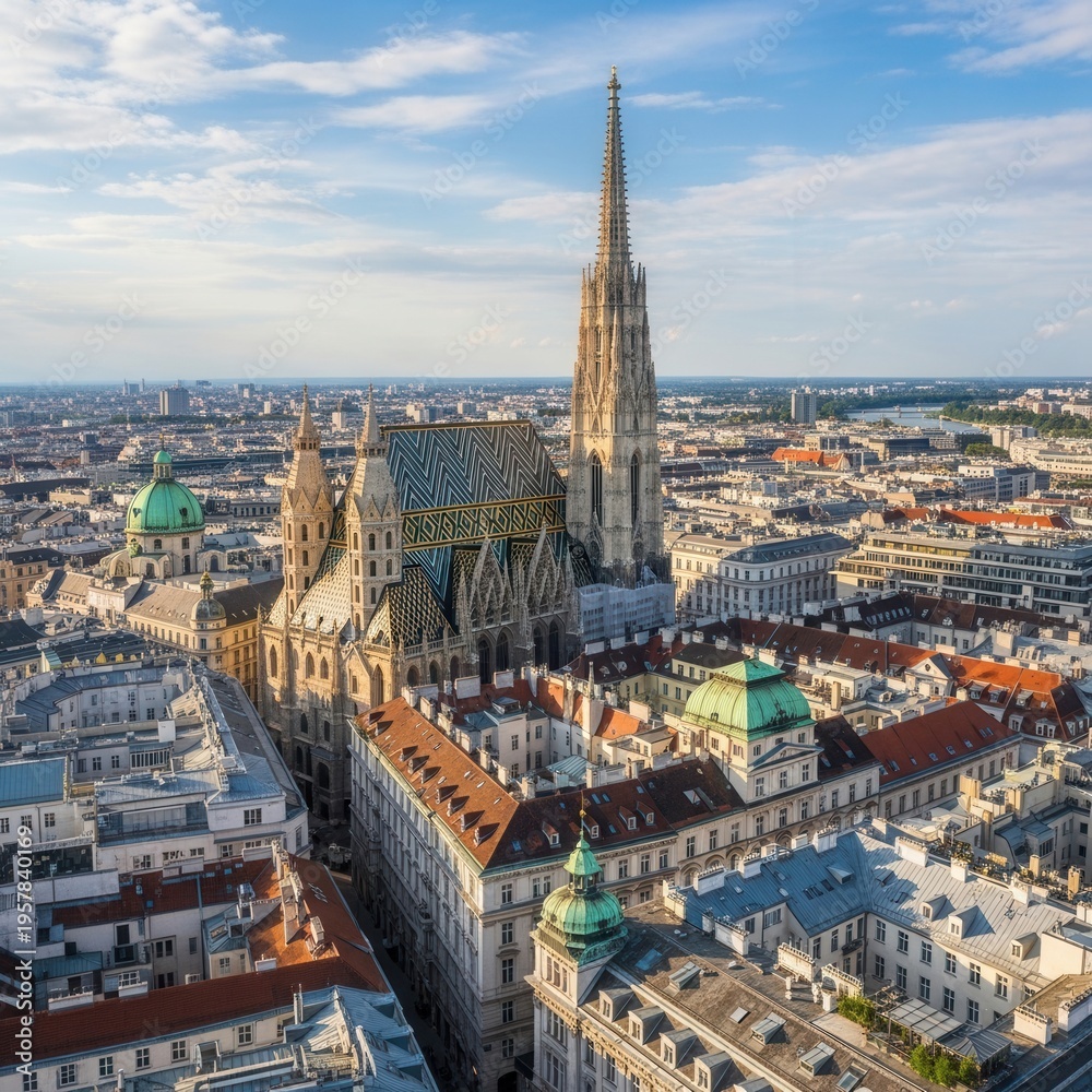 Obraz premium Majestic Cityscape View of a Historic European Capital Cityscape