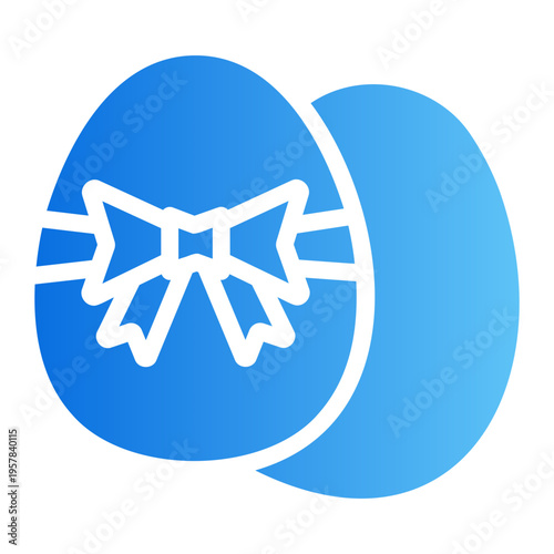 Egg ribbon Line Gradient Icon