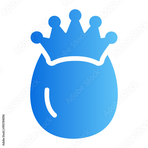 Egg crown Line Gradient Icon