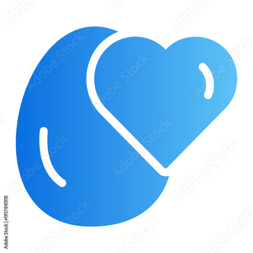 Heart egg Line Gradient Icon