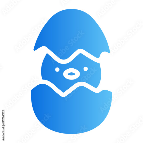 Hatching chick Line Gradient Icon