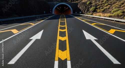 Wallpaper Mural Journey Towards Illumination Through Mountain Tunnel Leading To Unseen Horizons Torontodigital.ca