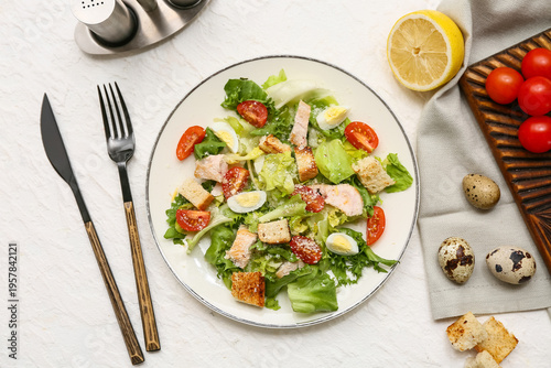 Plate with tasty chicken Ca...