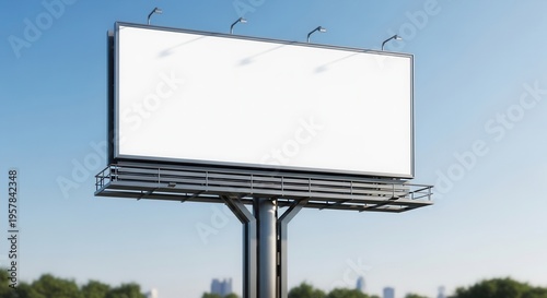 Wallpaper Mural Large Outdoor Advertising Billboard Display Screen Against Clear Blue Sky For Marketing Messages Torontodigital.ca