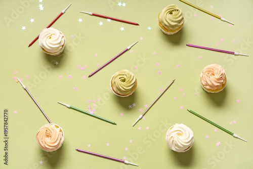 Sweet Birthday cupcakes wit...