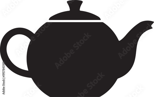 Ceramic teapot isolated on a clean white background