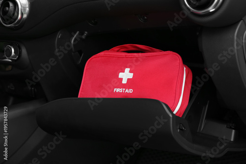 First aid kit in car