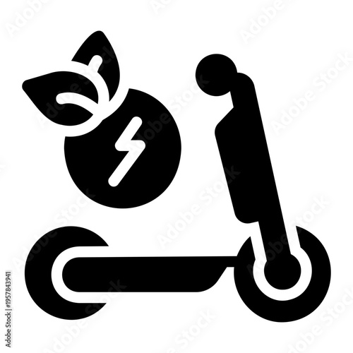 Electric scooter Solid icon