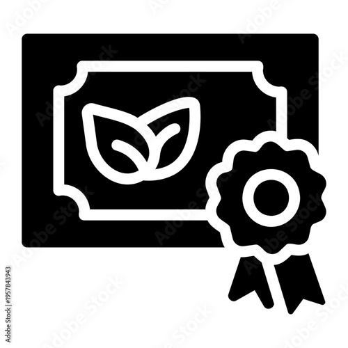 clean energy certificate Solid icon