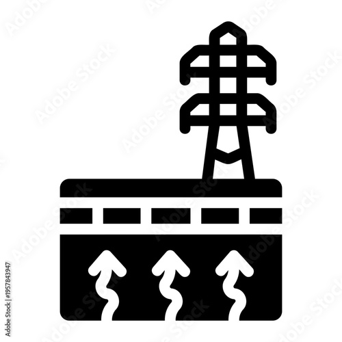 Geothermal power Solid icon