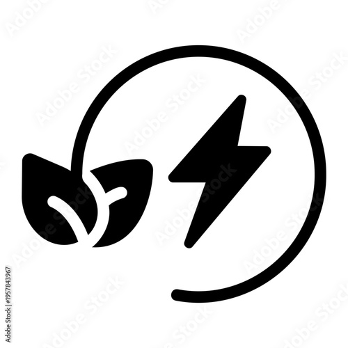 Eco electric Solid icon