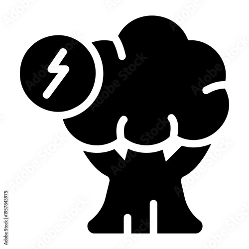 Nature powered energy Solid icon