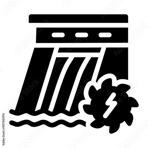 Hydropower dam Solid icon