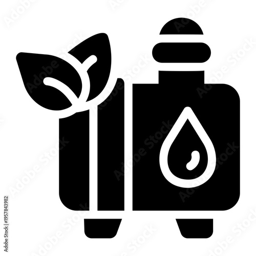 Hydrogen fuel cell Solid icon