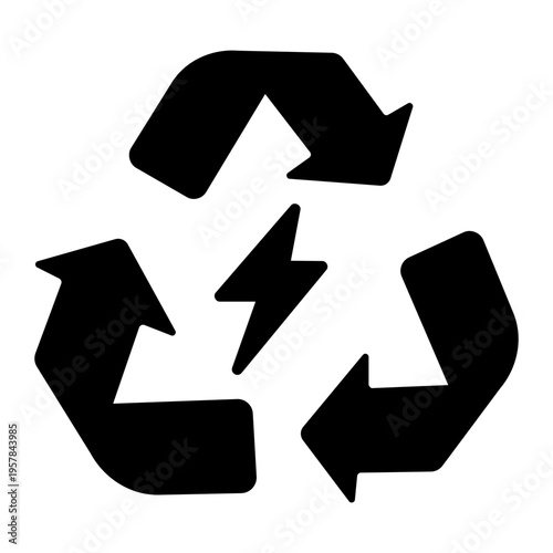Recycling energy Solid icon