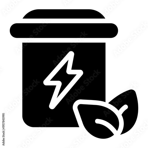Recycling energy Solid icon