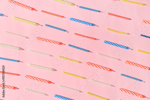 Colorful Birthday candles o...