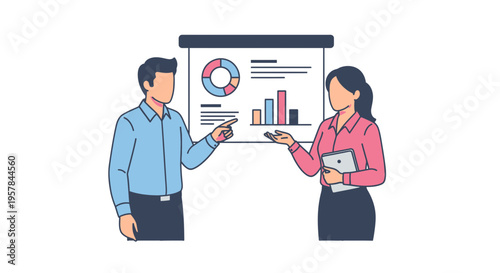 Business people discussing data charts 1.