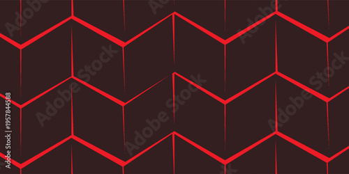 Abstract red glowing geometric lines on black background. Modern shiny blue circle lines pattern. Futuristic technology concept. Suit for cover, poster, banner, brochure, header, eps 10