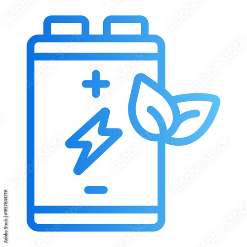 Battery storage Line Gradient Icon
