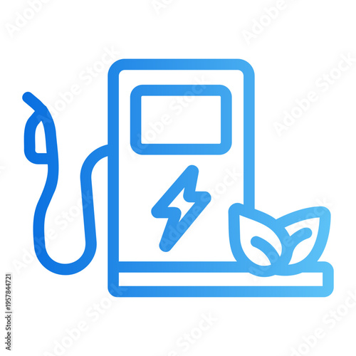 Charging station Line Gradient Icon