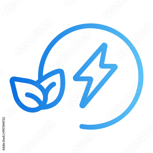 Eco electric Line Gradient Icon