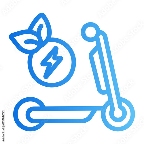 Electric scooter Line Gradient Icon