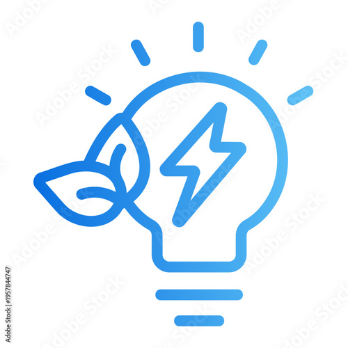 Energy saving light bulb Line Gradient Icon