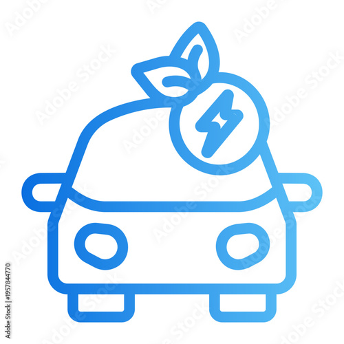 Green transportation Line Gradient Icon