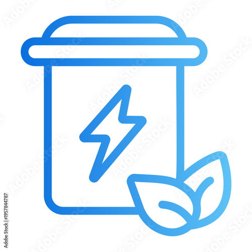 Recycling energy Line Gradient Icon