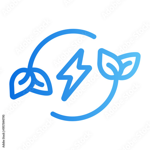renewable  reseorces Line Gradient Icon