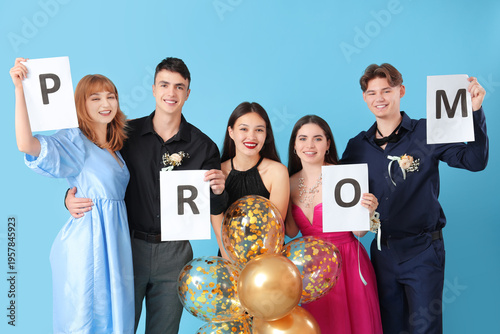 Young people with word PROM...