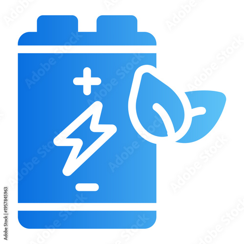 Battery storage Line Gradient Icon