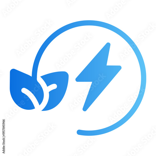 Eco electric Line Gradient Icon