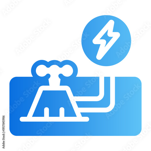 Geothermal energy Line Gradient Icon